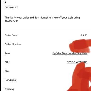 Sp5der Web Hoodie in Sky Blue